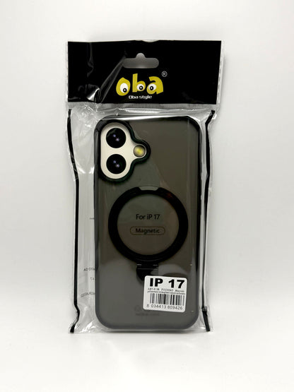 Cover rigida magnetica semitrasparente con supporto integrato Iphone 17 smartphone