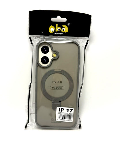 Cover rigida magnetica semitrasparente con supporto integrato Iphone 17 smartphone