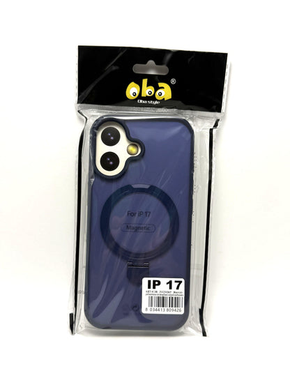Cover rigida magnetica semitrasparente con supporto integrato Iphone 17 smartphone