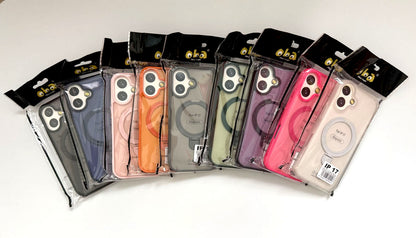 Cover rigida magnetica semitrasparente con supporto integrato Iphone 17 smartphone