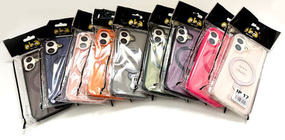 Cover rigida magnetica semitrasparente con supporto integrato Iphone 17 smartphone