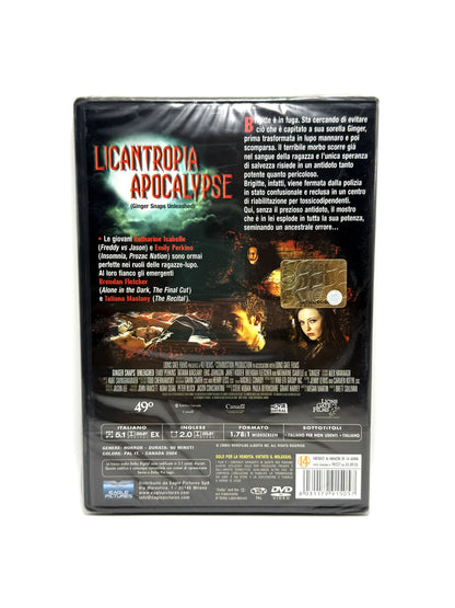 Licantropia Apocalypse I lupi sono liberi DVD Film Movie Horror