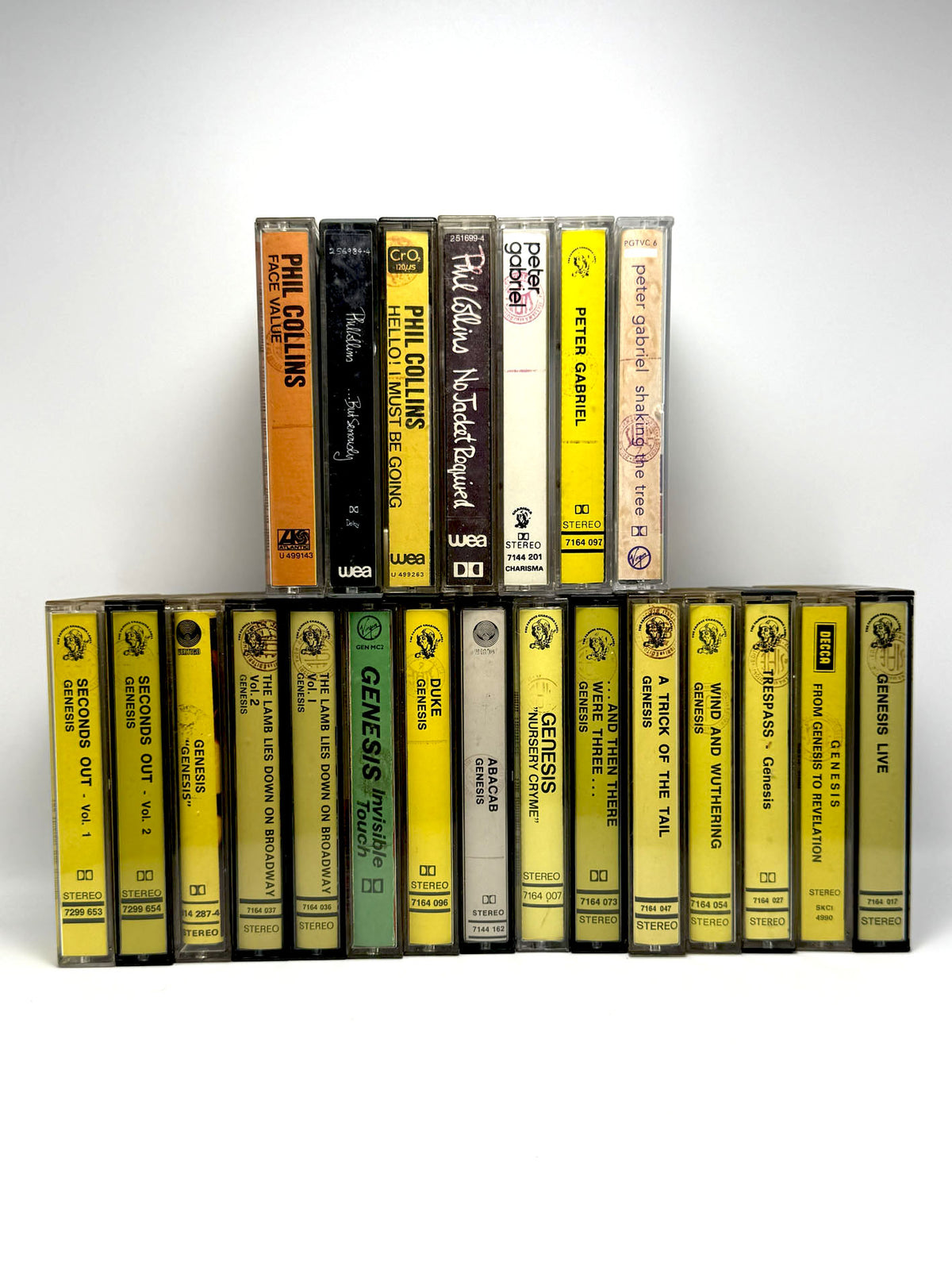 Lotto 22 cassette Genesis Phil Collins Peter Gabriel audio tape mc musicassette