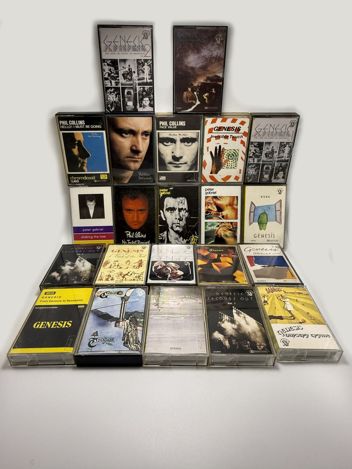 Lotto 22 cassette Genesis Phil Collins Peter Gabriel audio tape mc musicassette