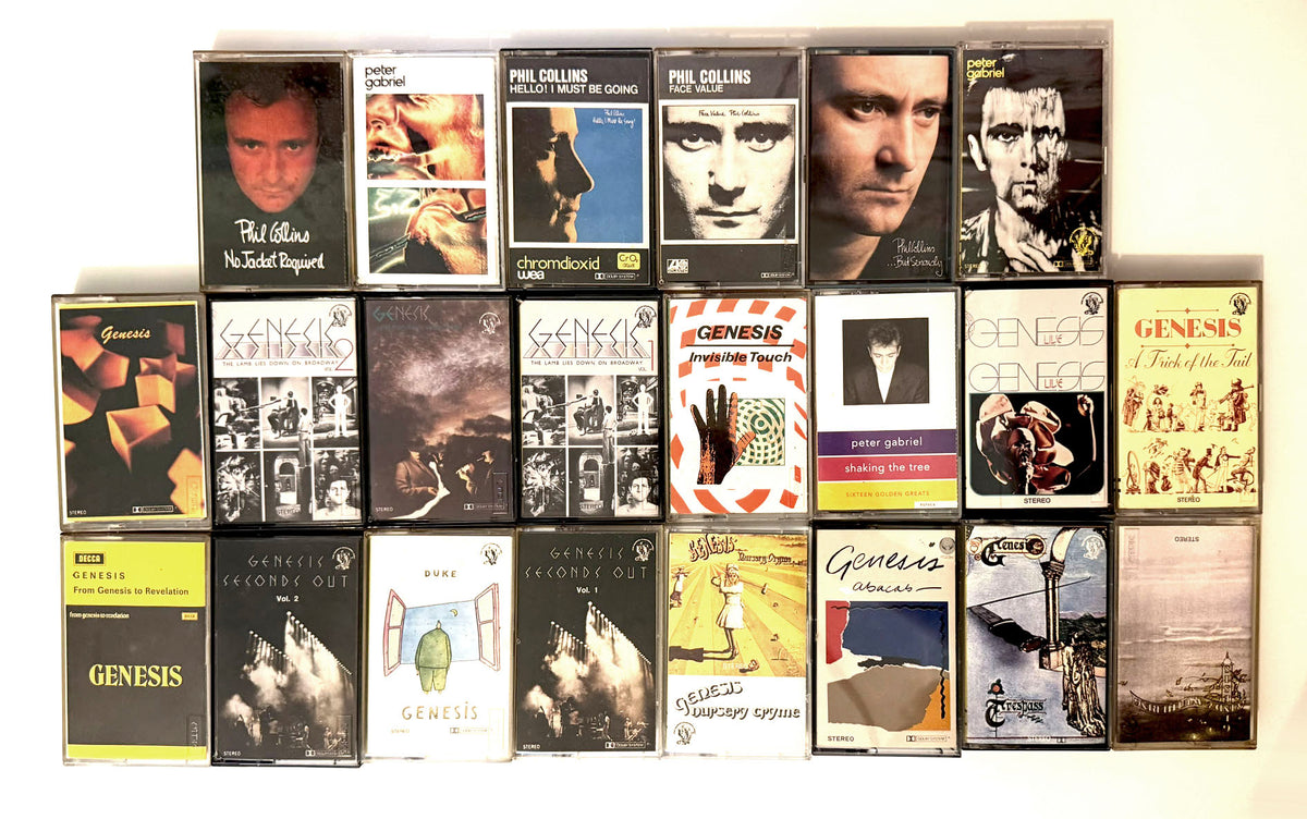 Lotto 22 cassette Genesis Phil Collins Peter Gabriel audio tape mc musicassette