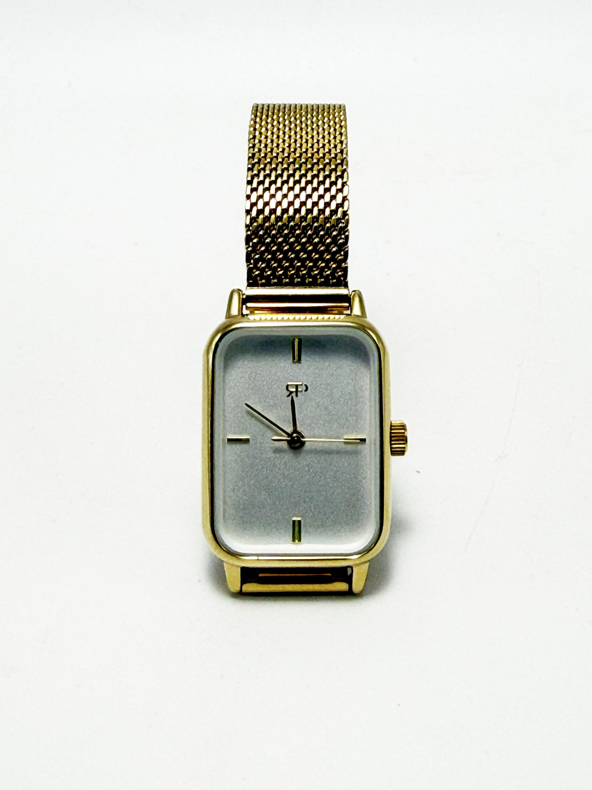 Orologio Parfois rettangolare acciaio color oro braccialetto in maglia donna