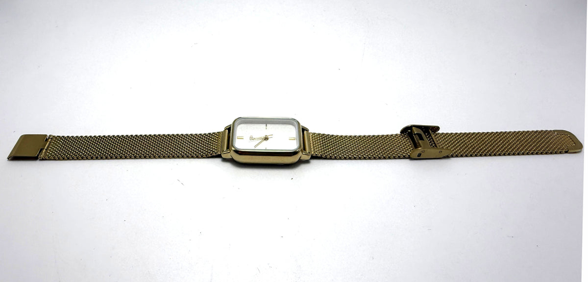 Orologio Parfois rettangolare acciaio color oro braccialetto in maglia donna