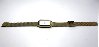 Orologio Parfois rettangolare acciaio color oro braccialetto in maglia donna