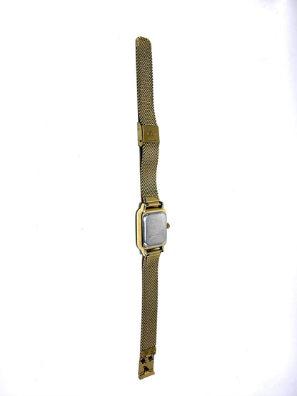 Orologio Parfois rettangolare acciaio color oro braccialetto in maglia donna