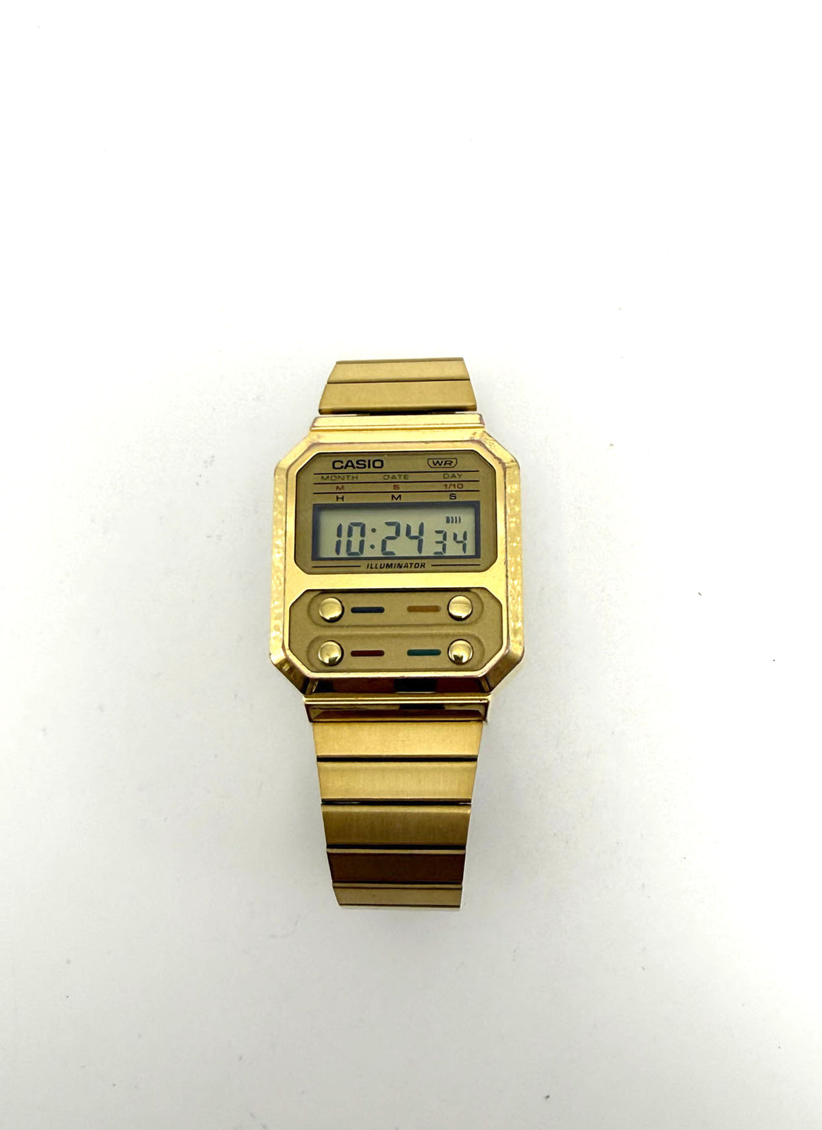 Casio orologio Unisex vintage bracciale in acciaio PVD oro A100WEG-9AEF