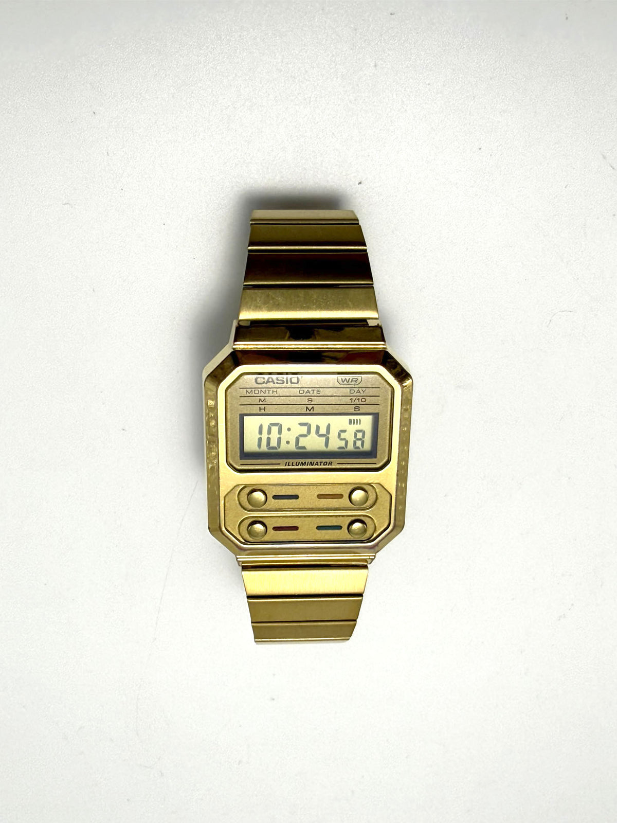 Casio orologio Unisex vintage bracciale in acciaio PVD oro A100WEG-9AEF