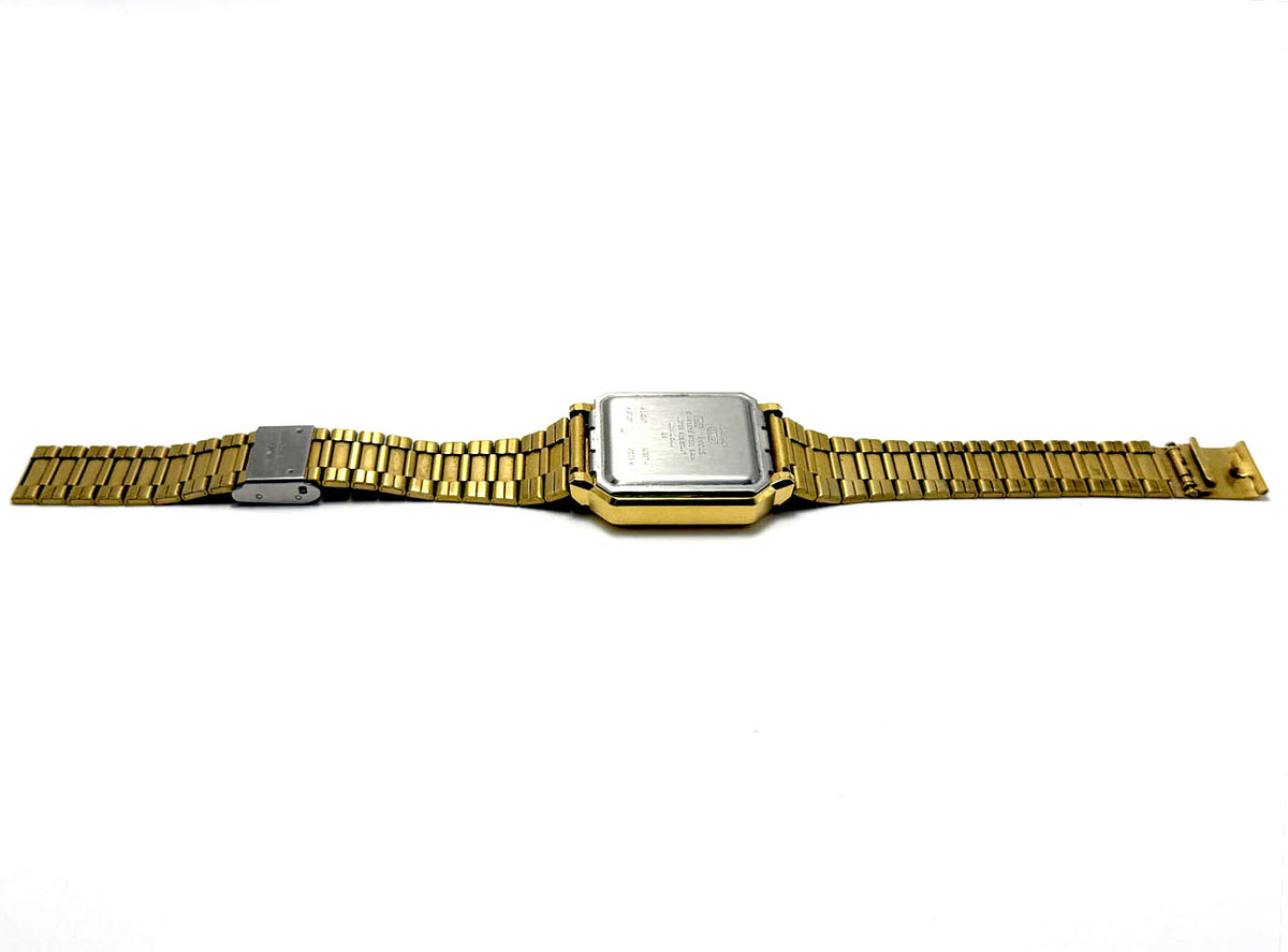 Casio orologio Unisex vintage bracciale in acciaio PVD oro A100WEG-9AEF