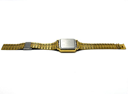 Casio orologio Unisex vintage bracciale in acciaio PVD oro A100WEG-9AEF