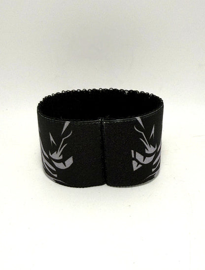 AC/DC Polsiera Polsino Bracciale Rock Elastico Tessuto con stampa logo