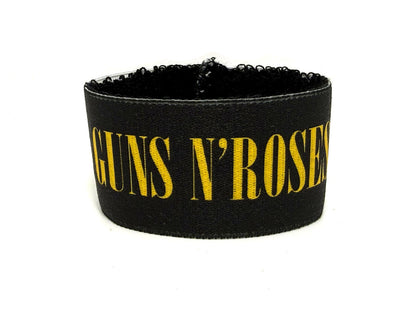 Guns N' Roses Polsiera Polsino Bracciale Rock Elastico Tessuto con stampa logo
