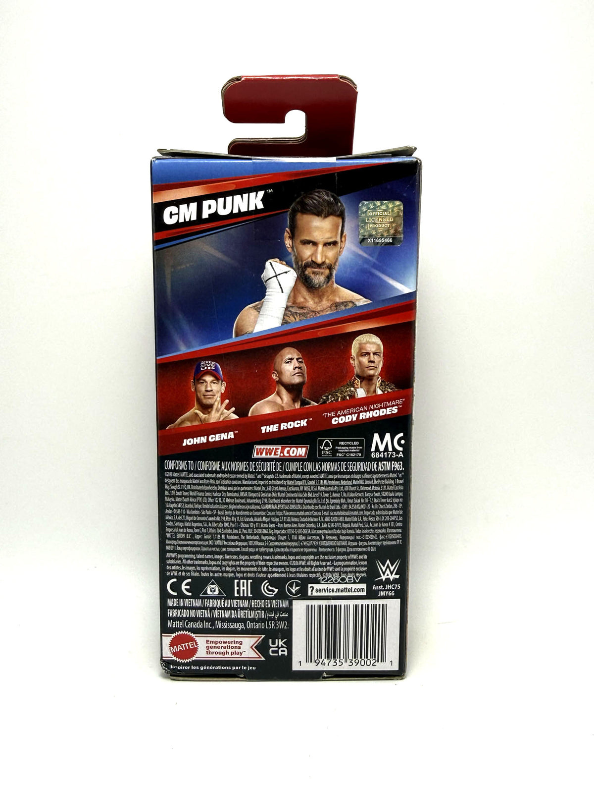 CM Punk Action figure Wrestling WWE Mattel Wrestler Doll