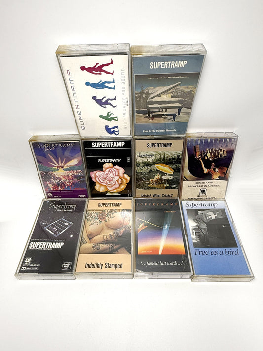 Lotto 10 Musicassette MC Supertramp Progressive Rock Pop cassette Audio Tape