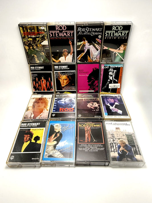 Lotto 16 Musicassette MC Rod Stewart Rock cassette Audio Tape